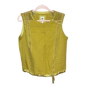 Anthropologie | Tiny | Boho Sleeveless Eyelet Blouse Size M Medium